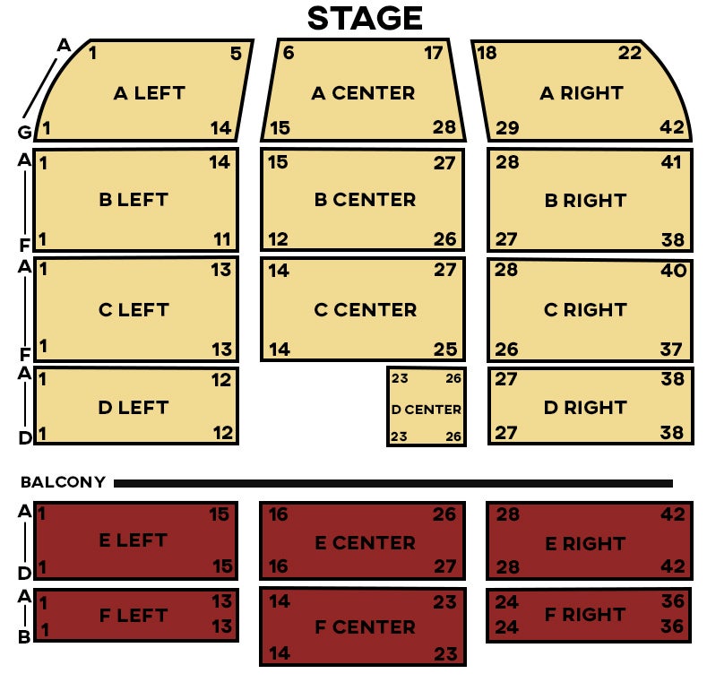 American Music Theater Seating Chart